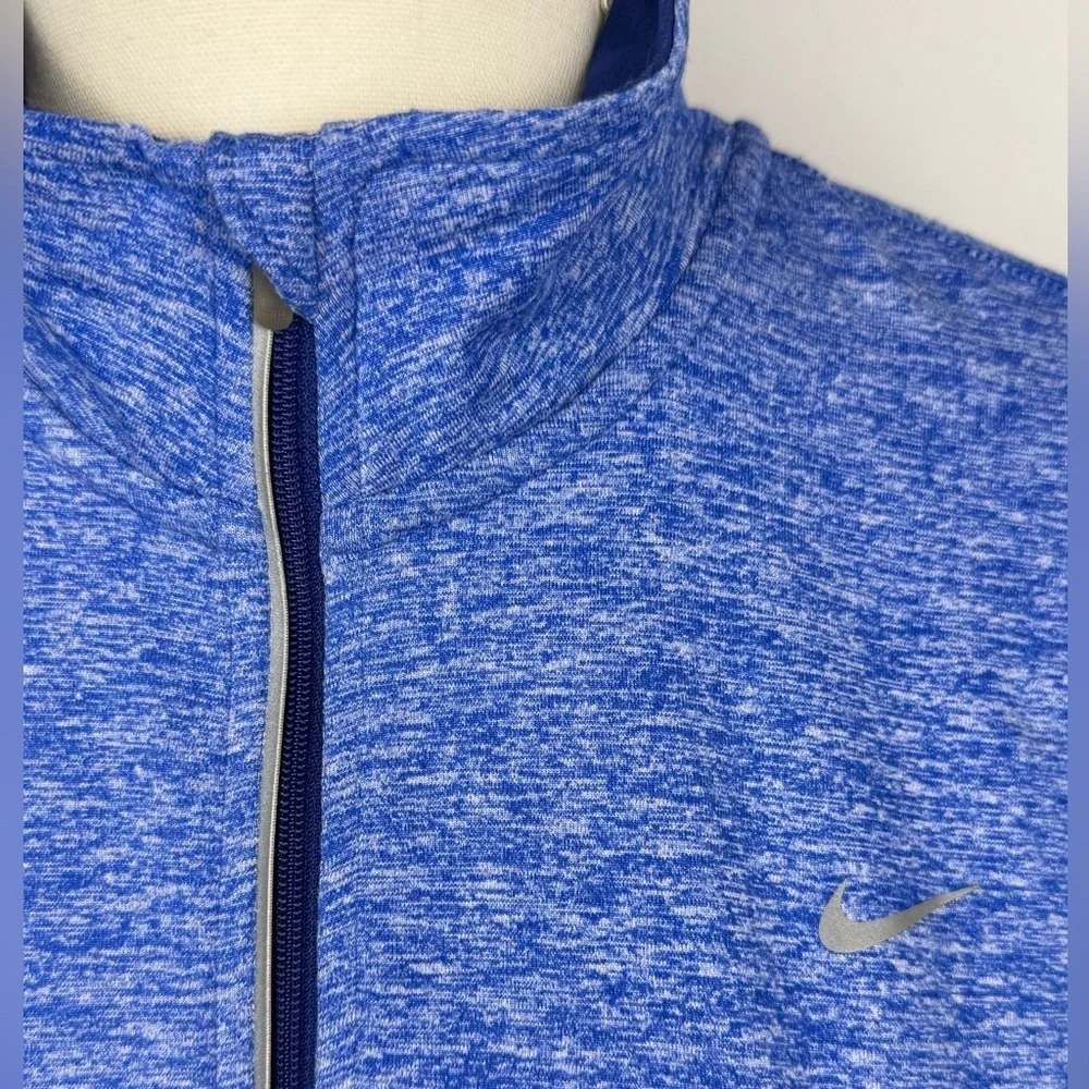 Nike Women's Element Dri-Fit Top Blue Half Zip Long Sleeves Large Running Golf